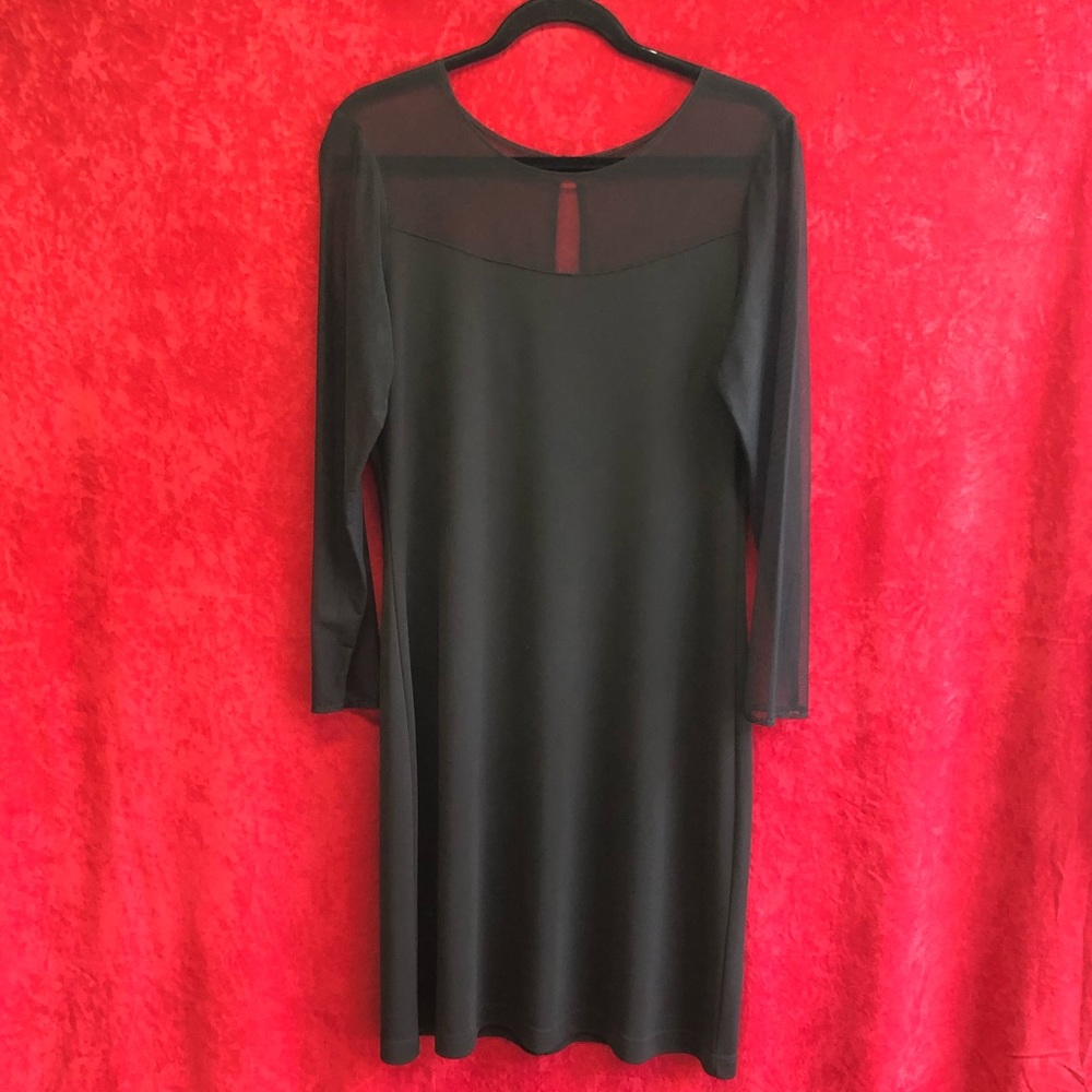 Black Cocktail Knee Length Donna Ricco Dress Size Large